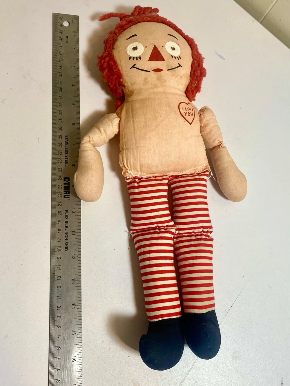 Vintage Knickerbocker Raggedy Ann Doll 16” Original Tags